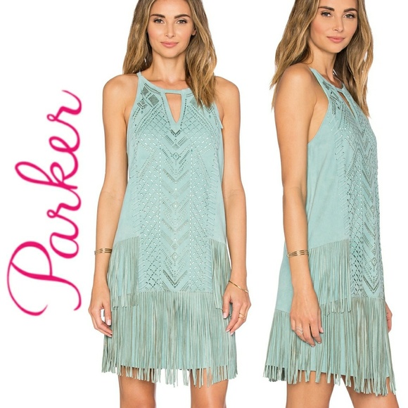 Parker Dresses & Skirts - Parker Leather Suede Fringe Michael Dress